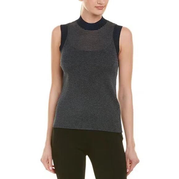 NWOT RAG & BONE Raina Tank In Blue Shimmer knit striped top size XS $295 - Picture 1 of 6